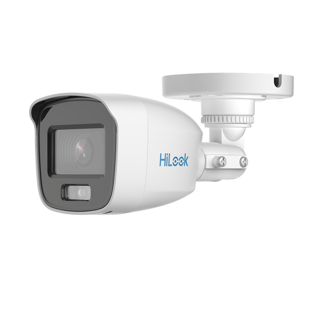 Bala TURBOHD 2 Megapixel (1080p) / Imagen a Color 24/7 / Lente 2.8 mm / ColorVu Lite / Luz Blanca 20 mts / IP66 / Policarbonato - HiLook by HIKVISION THC-B129-P