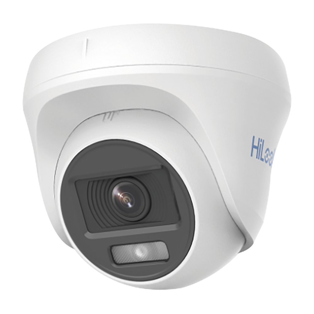 [ColorVu] AUDIO POR COAXITRON / Turret TURBOHD 1080p / Imagen a Color 24/7 / Lente 2.8 mm / Luz Blanca 20 mts / Uso Interior / Policarbonato - HiLook by HIKVISION THC-T129-PS