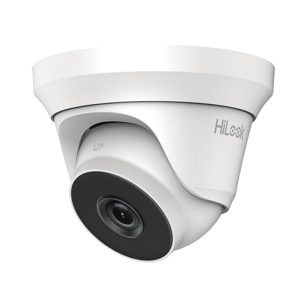 Turret TURBOHD 2 Megapixel (1080p) / Gran Angular 103 / Lente 2.8 mm / Audio por Coaxitron / 40 mts IR EXIR / Exterior IP66 / 4 Tecnologías / dWDR / Metal - HiLook by HIKVISION THC-T220-MS