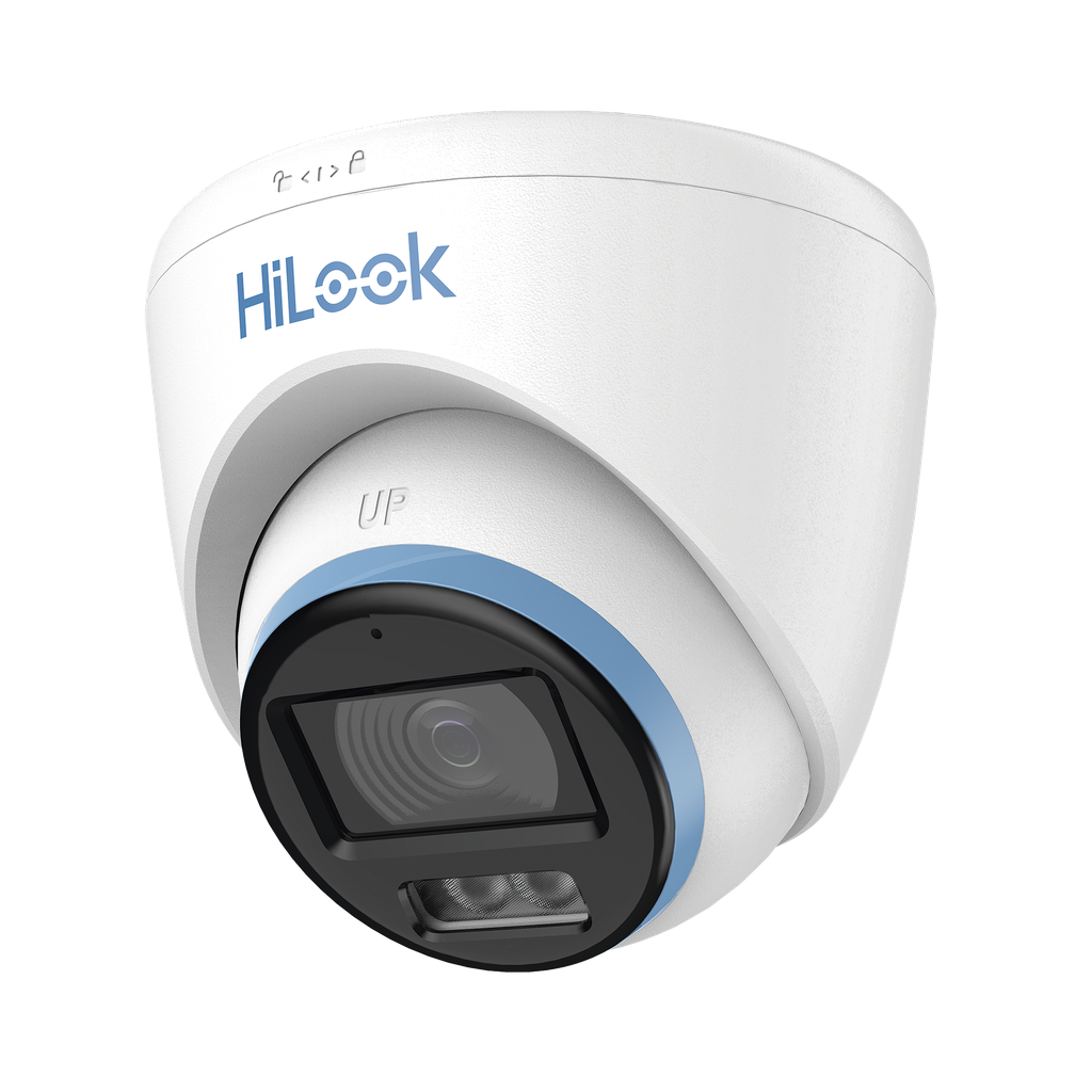 [Dual Light + ColorVu] Turret TurboHD 3K / 5 Megapixel / Lente 3.6 mm / 40 mts IR EXIR + 40 mts Luz Blanca / Micrófono Integrado / Exterior IP67 / dWDR - HiLook by HIKVISION THC-T259-LS