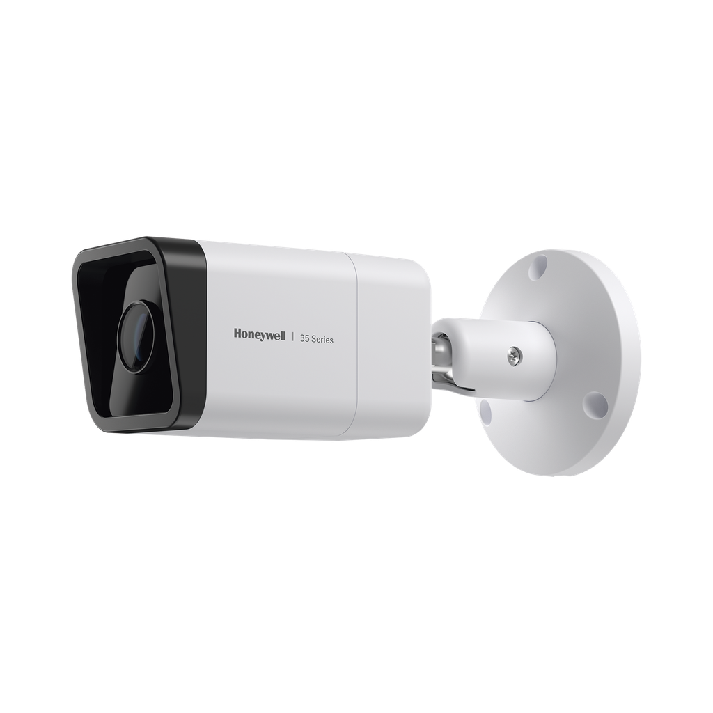 Bala IP 5 Megapixel / Lente Mot. 2.7 a 13.5 mm / 60 mts IR / Ultra Baja Iluminación / IP67 / H.265 / IA (Filtro de Humanos y Vehiculos) / Merodeo / Conteo de Personas / PoE / Audio y Alarmas I/O / ONVIF / NDAA / Serie 35 / Honeywell Security - HONEYWELL HC35WB5R2