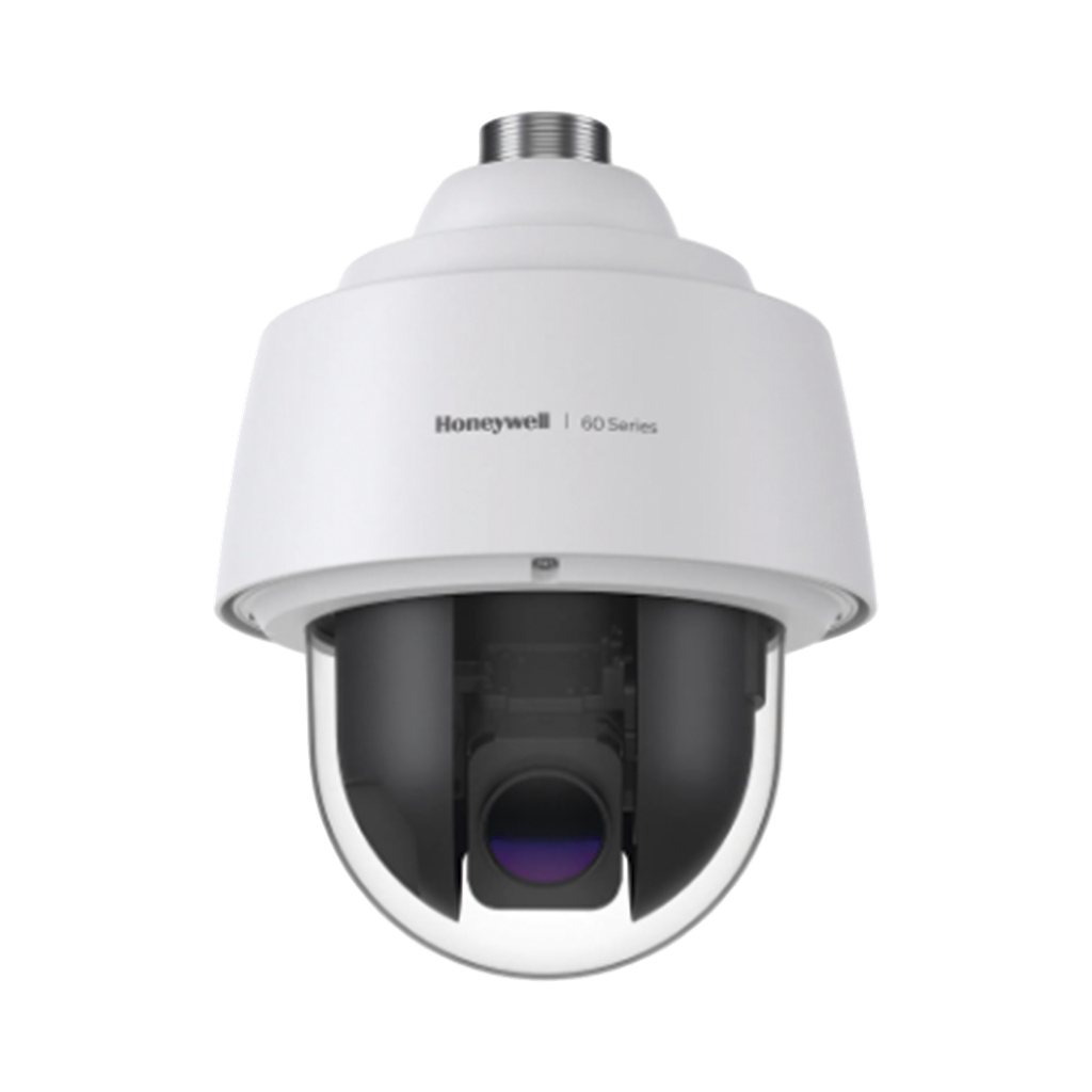 PTZ IP 2 Megapixel / 25X Zoom / 150 mts IR / Ultra Baja Iluminacion / H.265 / IA (Filtro de Humanos y Vehiculos) / Merodeo / PoE+ / Exterior IP67 / IK10 / ONVIF / NDAA / Serie 35 / Honeywell Security