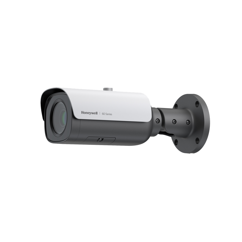 Bala IP 5 MP / Lente Mot. 5 a 50 mm / Exterior Calentador Integrado / IR 60 m / Detección Facial / Movimiento / Sabotaje / Merodeo / Intrusión / Alarmas y Audio I/O / ONVIF / NDAA / PoE / H.265 / IP67 / IK10 / Serie 60 / Honeywell Security - HONEYWELL HC60WB5R5