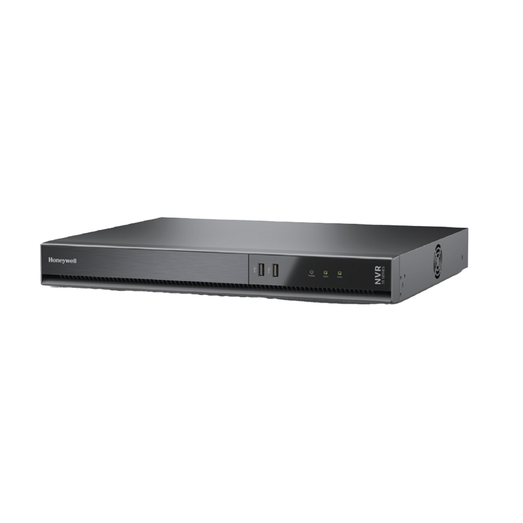 NVR 8 Megapixel (4K) / 16 Canales / 16 Puertos PoE+ / H.265 / 2 Bahias de Disco Duro (No incluidos) / Conexion P2P / ONVIF / NDAA / Soporta IA / Serie 35 / Audio y Alarmas I/O / Honeywell Security