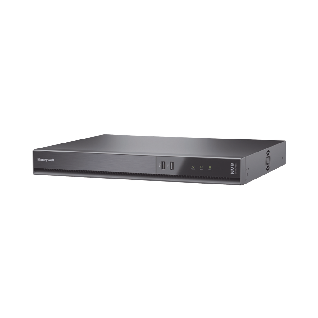 NVR 8 MP 4K / 16 Canales IP / 16 Puertos PoE+ / H.265 / 10 TB (Incluidos) / NDAA / ONVIF / Audio y Alarmas I/O / Soporta IA / Serie 35 / Honeywell Security