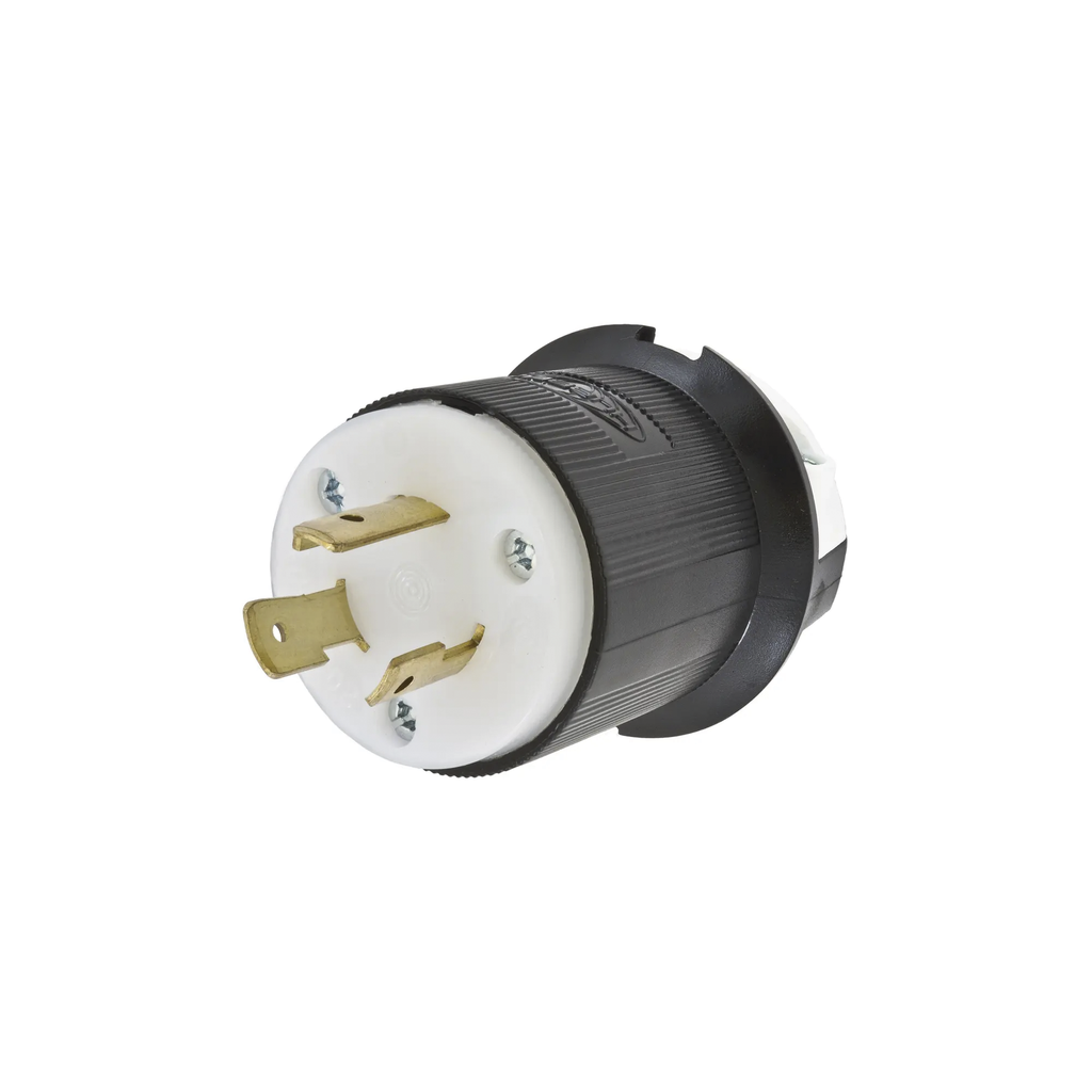 Clavija Industrial con Bloqueo de Media Vuelta / 20 A 250 V CA / 2 Polos 3 Hilos / Color Blanco y Negro / Nema L6-20P. - HUBBELL HUB-HBL-2321