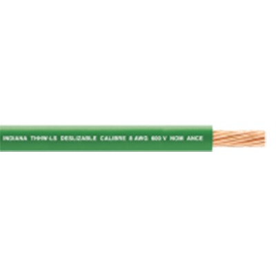 Cable ElÈctrico 10 AWG Color Verde, Conductor de Cobre Suave Cableado. Aislamiento de PVC, Auto-Extinguible. Bobina de 100 Metros (328.08 Pies)