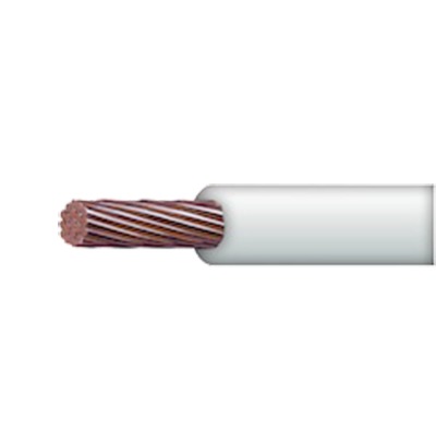 ( SSLU13 ) Cable ElÈctrico 10 AWG Color Blanco, Conductor de Cobre Suave Cableado. Aislamiento de PVC, Autoextinguible. Bobina 100 Metros (328.08 Pies)
