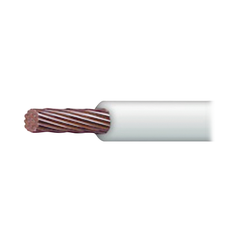 Cable ElÈctrico 18 AWG Color Blanco, Conductor de Cobre Suave. Aislamiento de PVC, Auto-Extinguible. Bobina de 100 Metros (328.08 Pies)