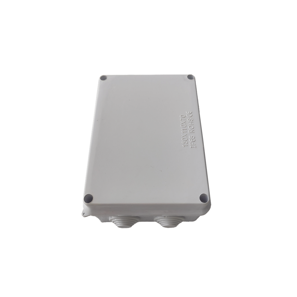 Caja de Conexiones Impermeable IP65, 10 Entradas, Dimensiones 150 x 110 x 70 mm, para Instalaciones Industriales, Comerciales y Residenciales, Incluye Tornilleria para su Instalacion