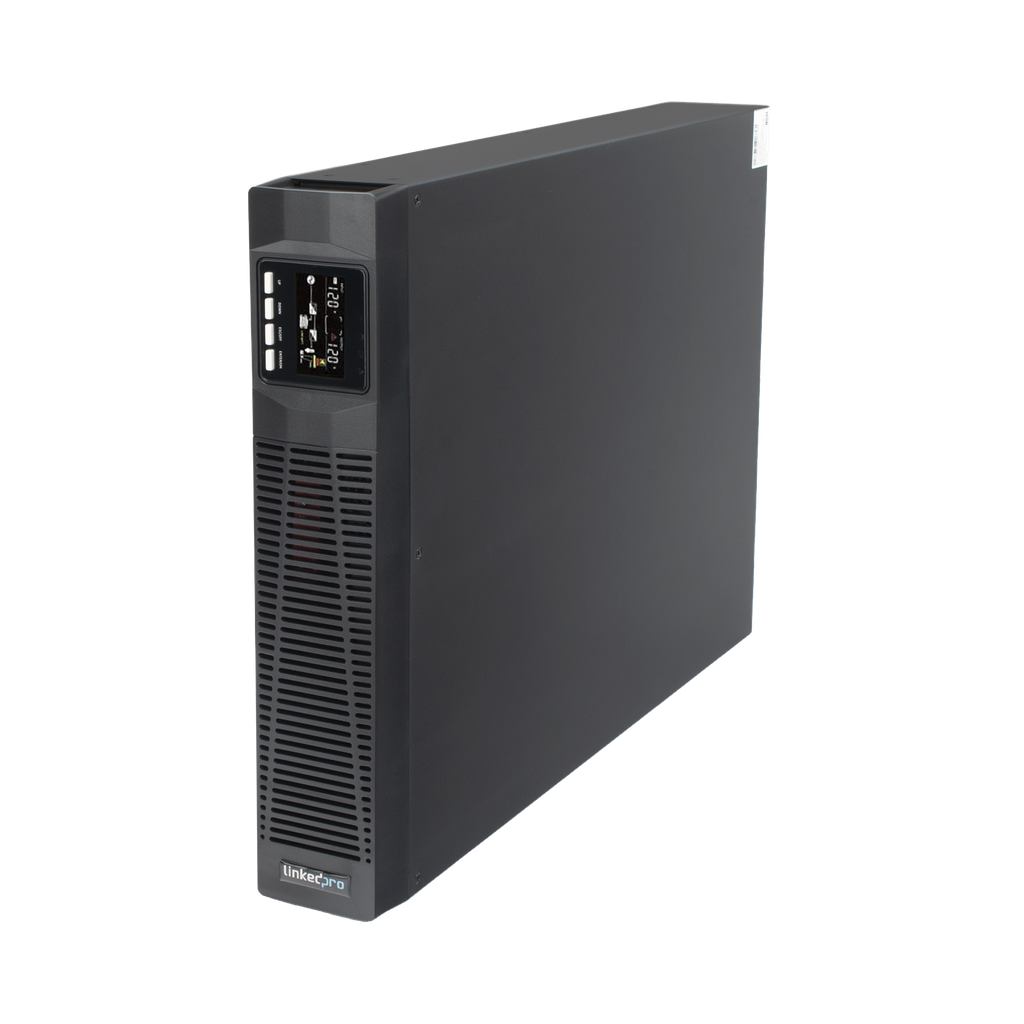 UPS de 3000VA/2700W / Topología On-Line Doble Conversión con Baterías Internas / Entrada y Salida de 120 Vca / Pantalla LCD Configurable / Formato Rack o Torre / 8 Salidas - LINKEDPRO BY EPCOM LP3KRT