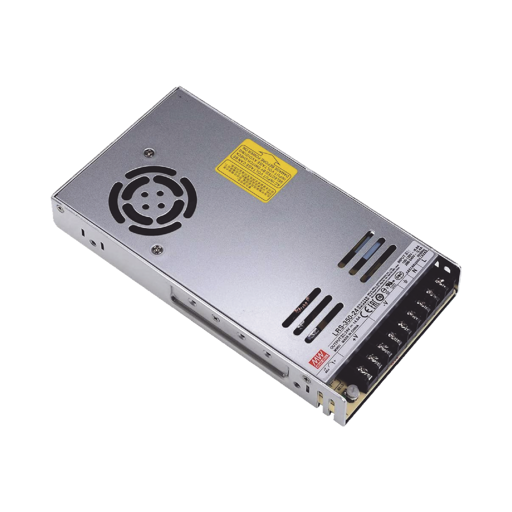 Fuente de Poder Industrial Conmutada 350W de Potencia, 24Vcc, 14.6A - MEANWELL LRS35024