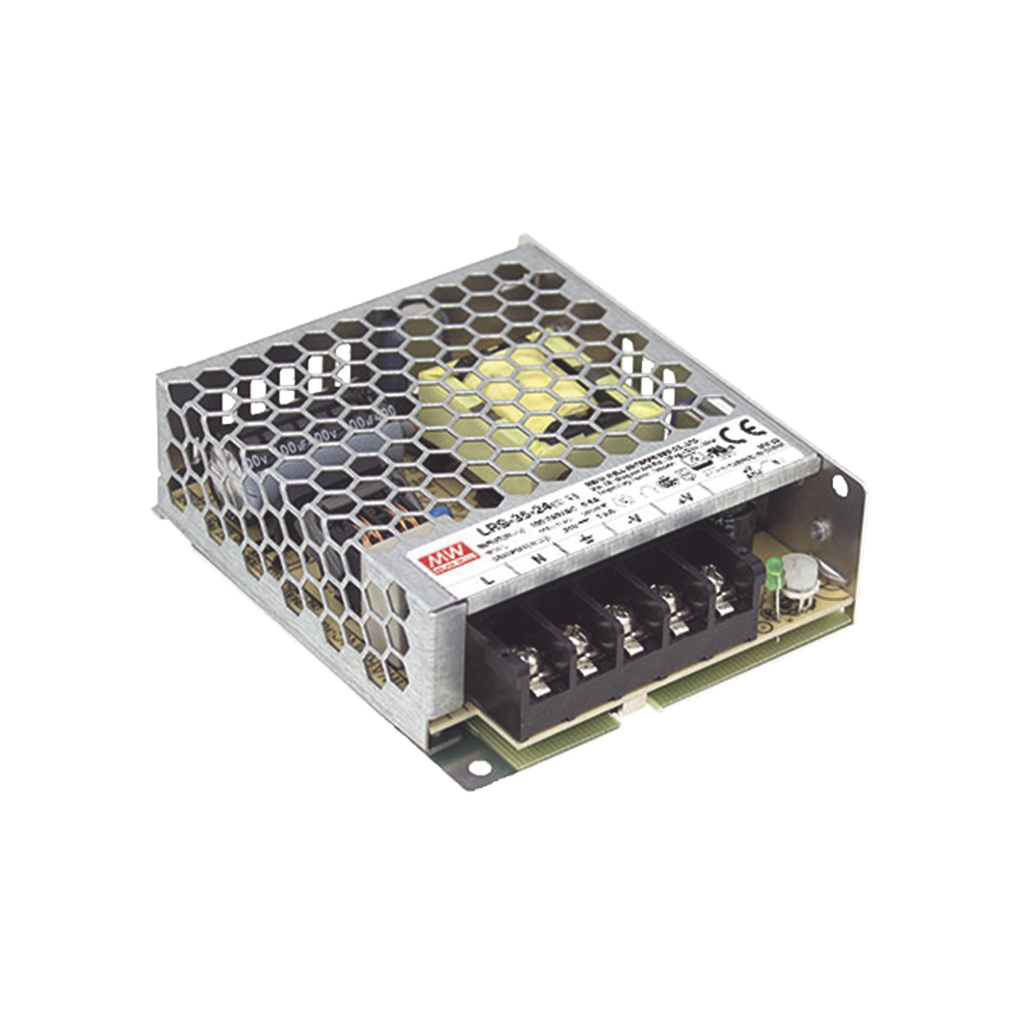 [LRS3524] Fuente de Poder Industrial Conmutada 35W de Potencia, 24Vcc, 1.5A - MEANWELL LRS3524