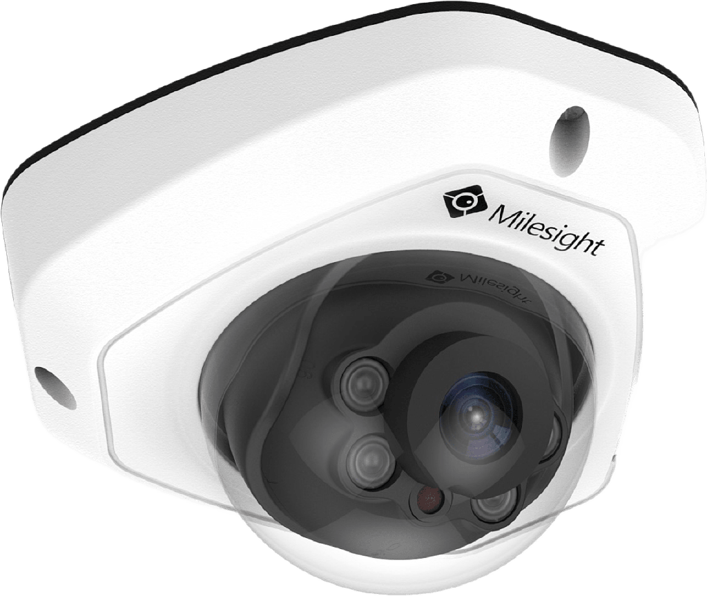 Camara IP Mini Domo / 4K UHD / 120dB WDR / 0.005Lux Starlight / H.265+ / IR 30mts / PoE / IP67 / IK10 / Analisis de Video AI