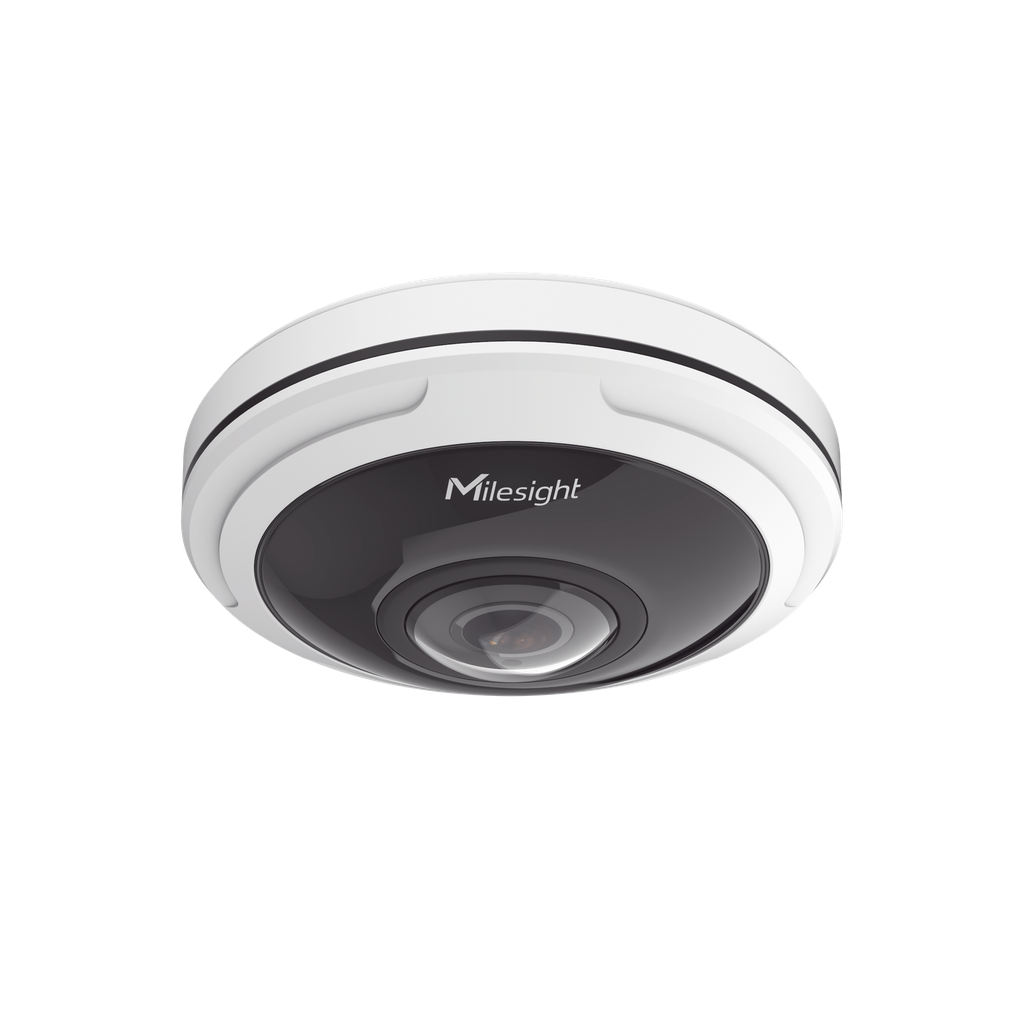 Camara de Red Panoramica AI 360∞ Ojo de Pez / 8/12MP Ultra Alta Resolucion / H.265+ Descompresion / Microfono y Audio I/O / Almacenamiento 256GB / Cumplimiento NDAA / Proteccion IP67 e IK10