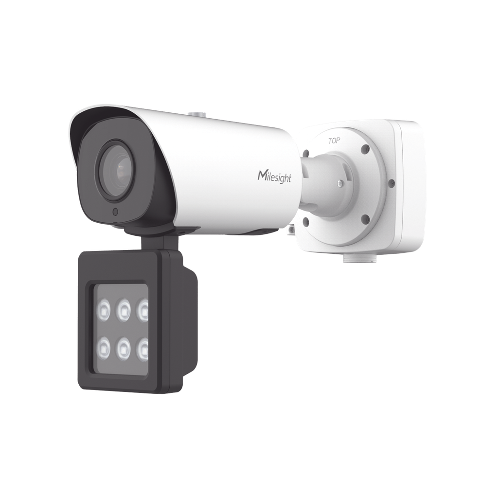 Camara Bullet Inteligente con IA, Luz Suplementaria y Reconocimiento Vehicular para Monitoreo de Trafico