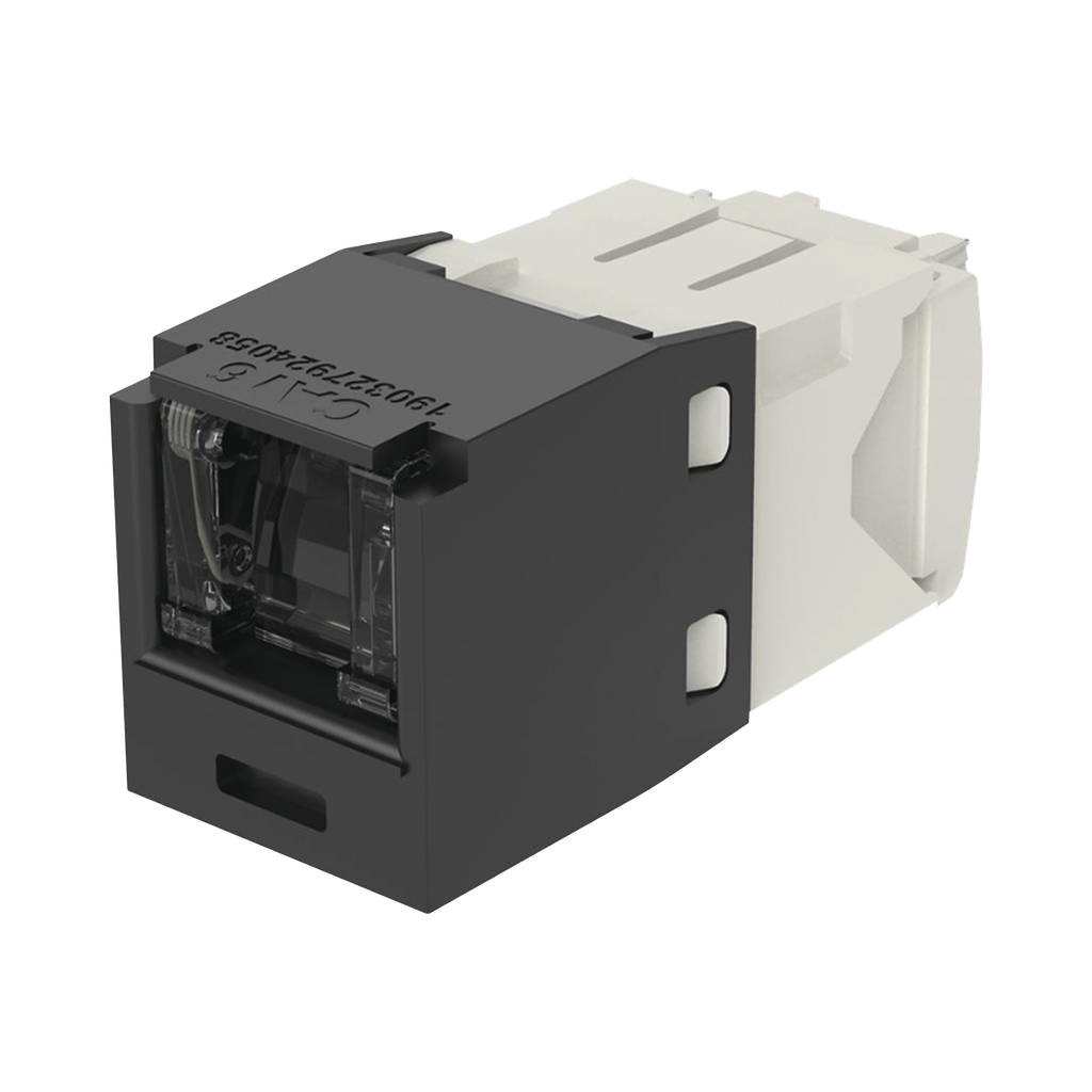 Conector Jack RJ45 Estilo TG con Ventana, Mini-Com, Categoría 6, de 8 Posiciones y 8 Cables, Color Negro - PANDUIT CJH688TGBL
