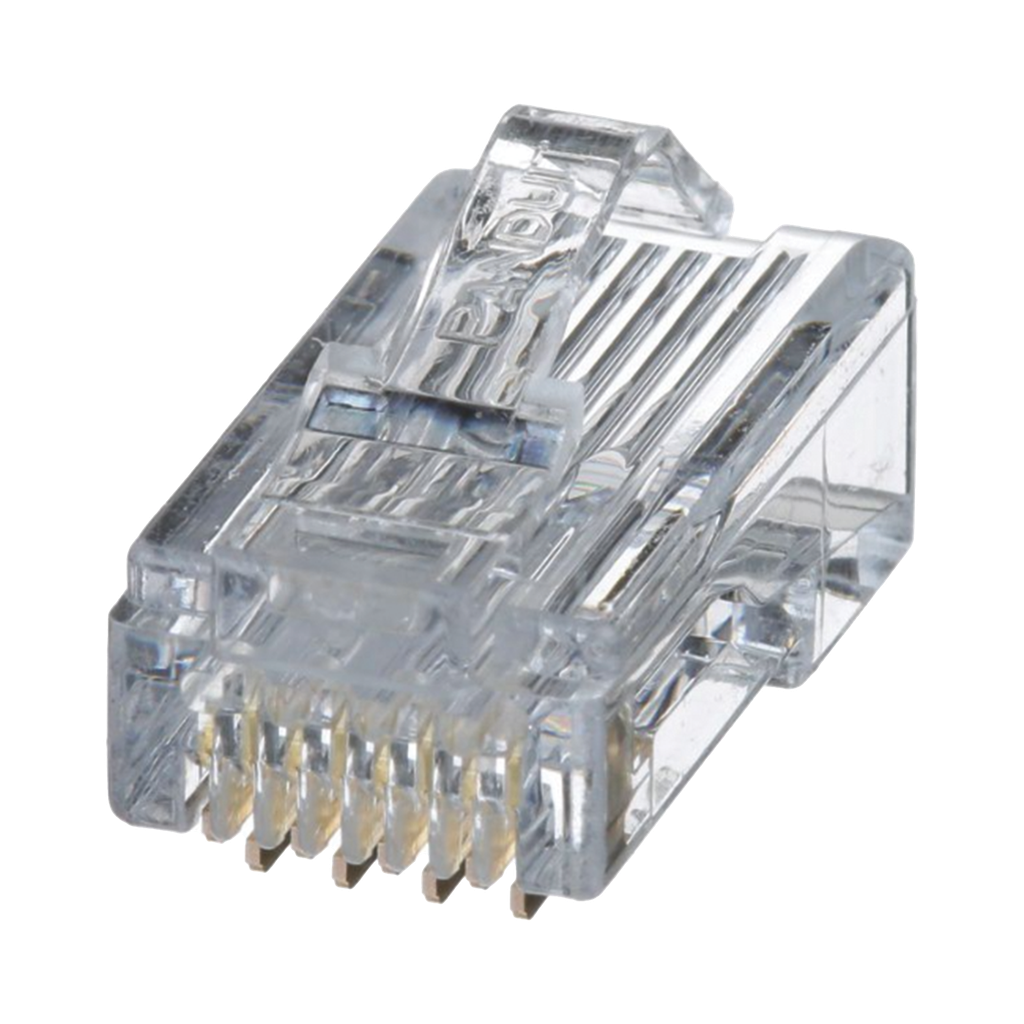 Plug RJ45 Cat5e, Para Cable UTP de Calibres 24-26 AWG, Chapado en Oro de 50 Micras, Paquete de 100 Piezas - PANDUIT MP588-C