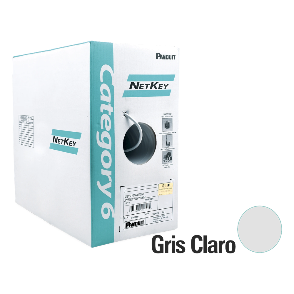 [NUC5C04IG-ME] Bobina de Cable UTP 305 Metros (1000 Pies) PANDUIT NUC5C04IG-ME – De 4 Pares