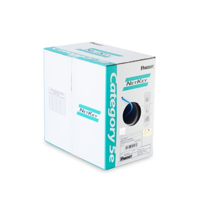 Bobina de Cable UTP de 305 Metros (1000 Pies) de Cobre, NetKey, Azul, Categoría 5e (24 AWG), Riser (CMR), de 4 Pares - PANDUIT NUR5C04BU-C