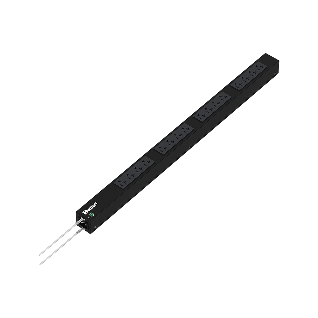 PDU Básico para Distribución de Energía, Enchufe de Entrada NEMA 5-15P, Con 16 Contactos NEMA 5-20R, de Instalación Vertical, 15 Amp, 120 Vca - PANDUIT P16B04M