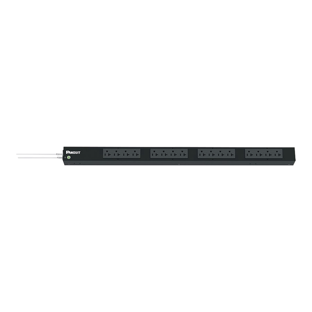 PDU Básico para Distribución de Energía, Enchufe de Entrada NEMA 5-20P, Con 16 Contactos NEMA 5-20R, de Instalación Vertical, 20 Amp, 120 Vca - PANDUIT P16B07M