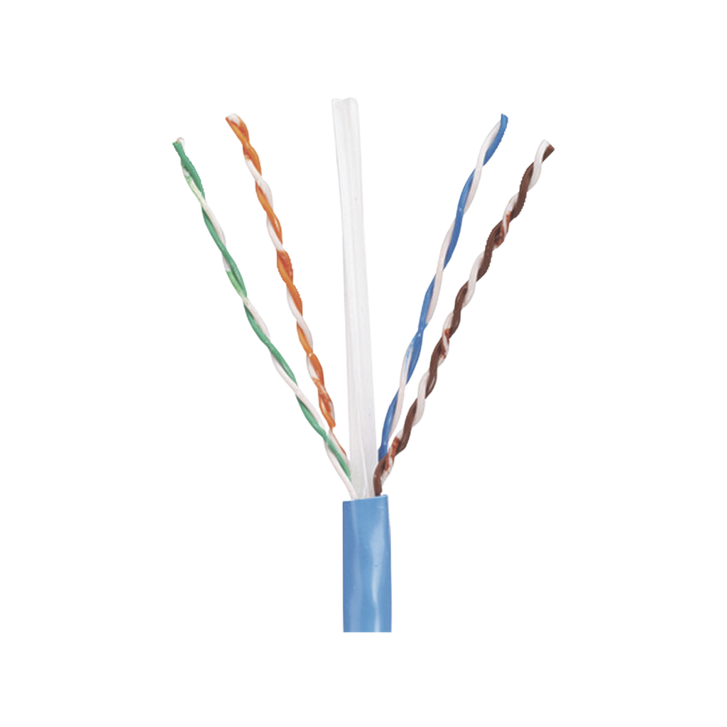 Bobina de Cable UTP 305 Metros (1000 Pies) de Cobre, PanNet, Azul, Categoria 5e (24 AWG), PVC (CM), de 4 Pares