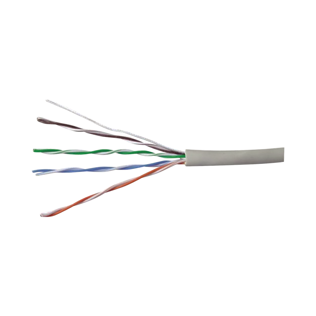 Bobina de Cable UTP 305 Metros (1000 Pies) de Cobre, PanNet, Gris, Categoria 5e (24 AWG), PVC (CM), de 4 Pares