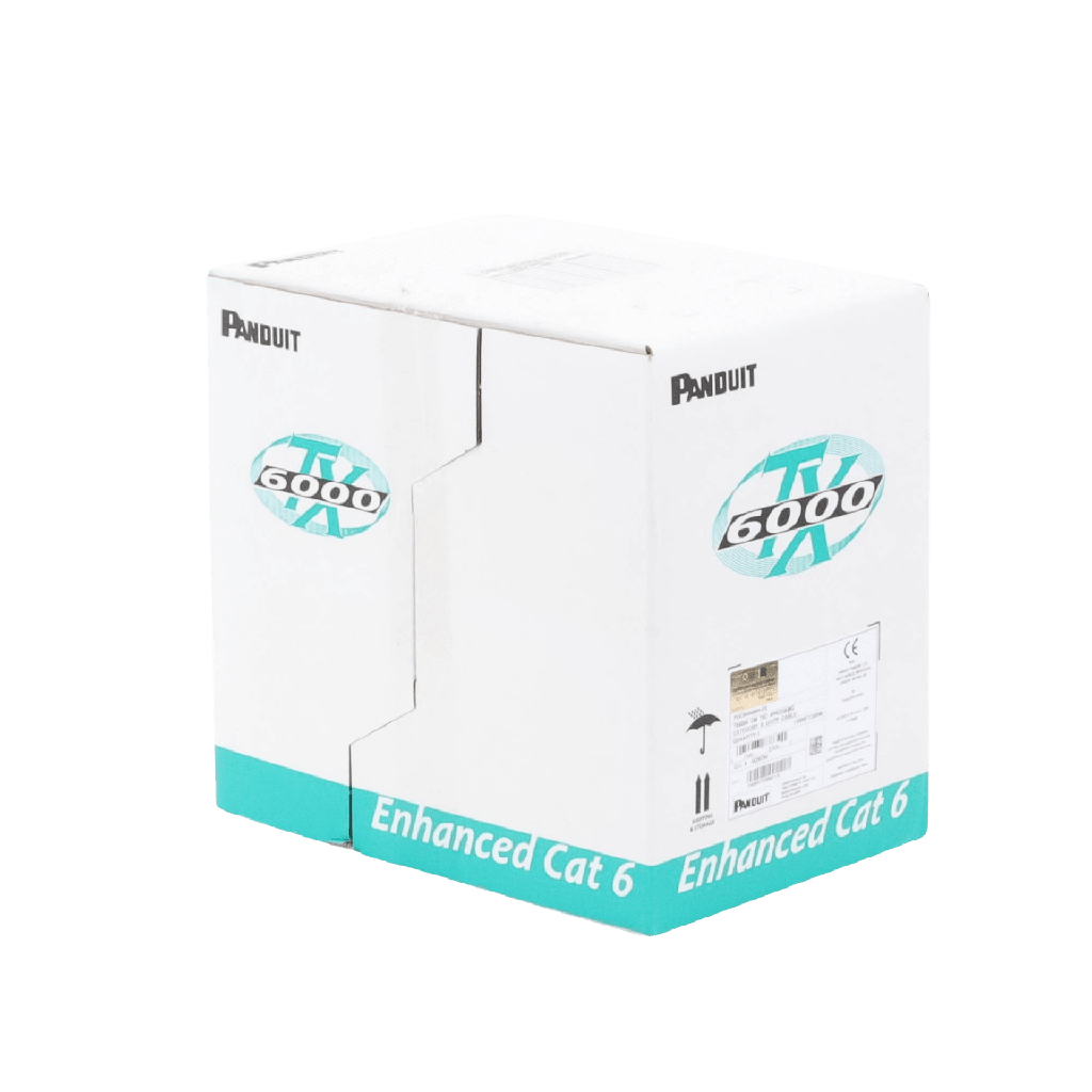 Bobina de Cable UTP 305 Metros (1000 Pies) de Cobre, TX6000? PanNet, Reelex, Blanco, Categoria 6 Mejorado (23 AWG), PVC (CM), de 4 Pares