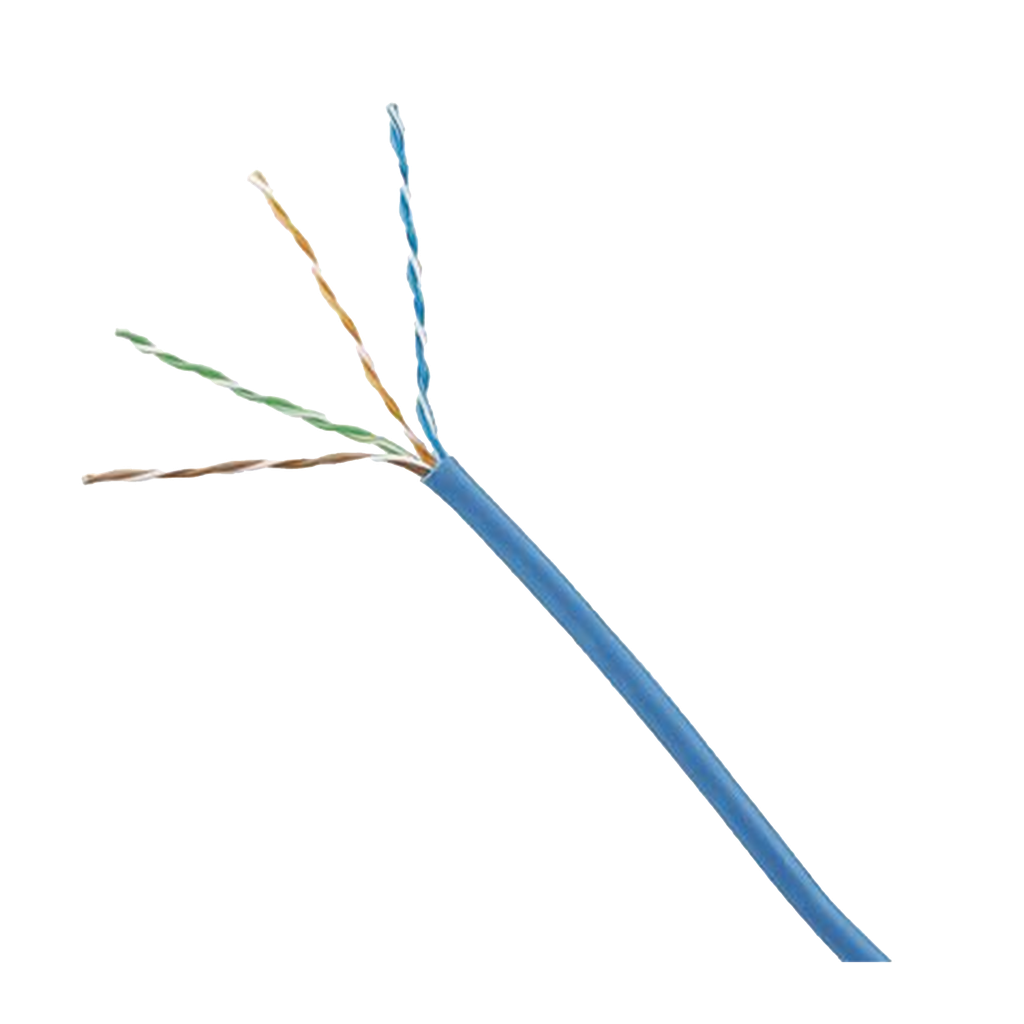 Bobina de Cable UTP 305 Metros (1000 Pies) de Cobre, TX5e, PanNet, Azul, Categoria 5e, 24 AWG, CMP (Plenum), de 4 Pares