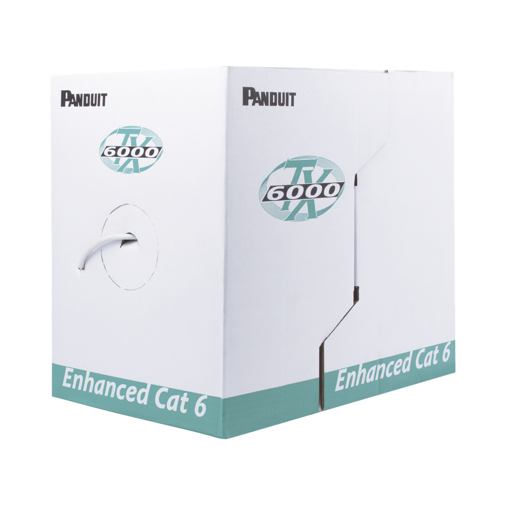 Bobina de Cable UTP 305 Metros (1000 Pies) de Cobre, TX6000? PanNet, Reelex, Gris, Categoría 6 Mejorado (23 AWG), PVC (CMR, Riser), de 4 Pares - PANDUIT PUR6004IG-FE