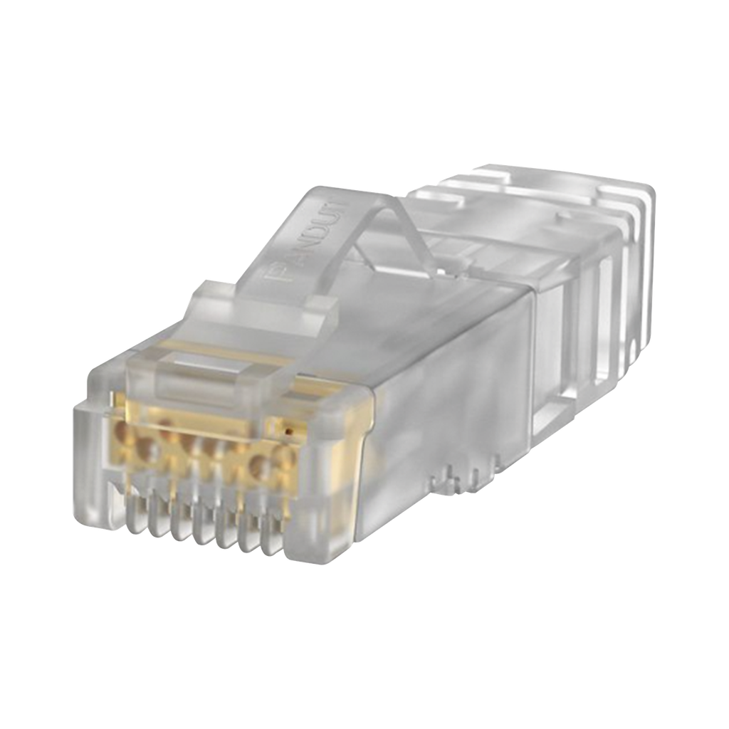 Plug RJ45 Cat6A, Para Cable UTP de Calibre 26 AWG, Chapado en Oro de 50 Micras, Paquete de 100 Piezas - PANDUIT SP6X88SD-C
