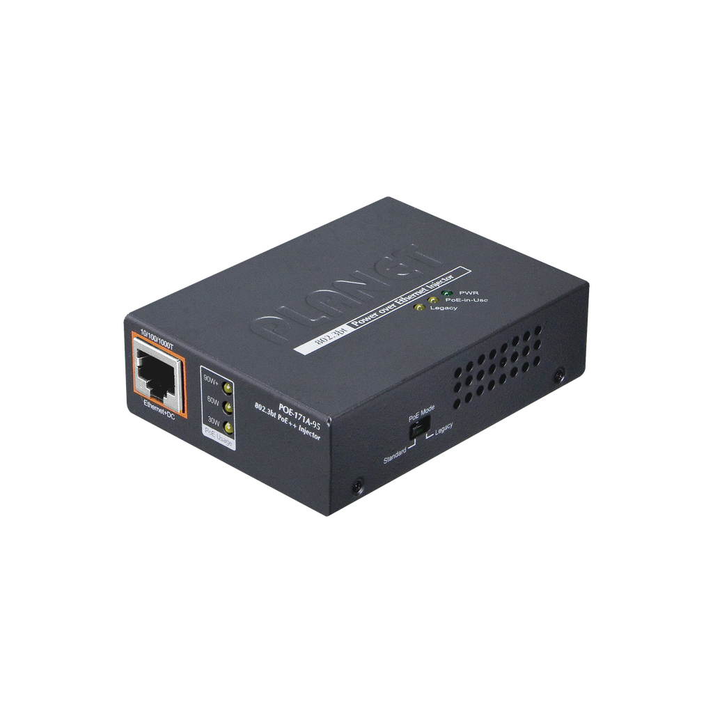 [POE-171A-95] Inyector PoE 802.3af/at/bt , Hasta 95 Watts, Puerto Gigabit con Fuente Externa - PLANET POE-171A-95