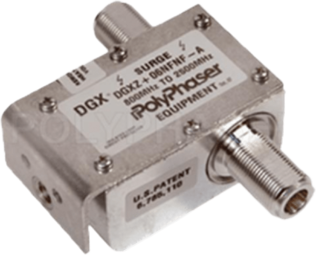 Protector Coaxial para Amplificador de Punta de Torre (DC PASS 800 - 2500 MHz)