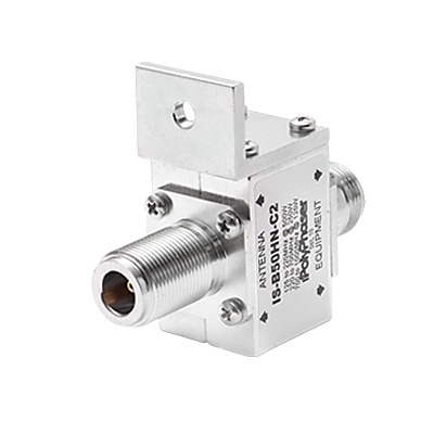 [IS-B50HN-C2] Protector RF Coaxial Para 125 a 1000 MHz Con Ceja Frontal Con Conectores N Hembra en Ambos Lados, 50 Œ©
