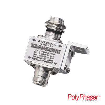 Protector RF Coaxial Para 10 - 1000 MHz de Ceja Frontal y Conectores N Hembra en Ambos Lados, 50 Œ©