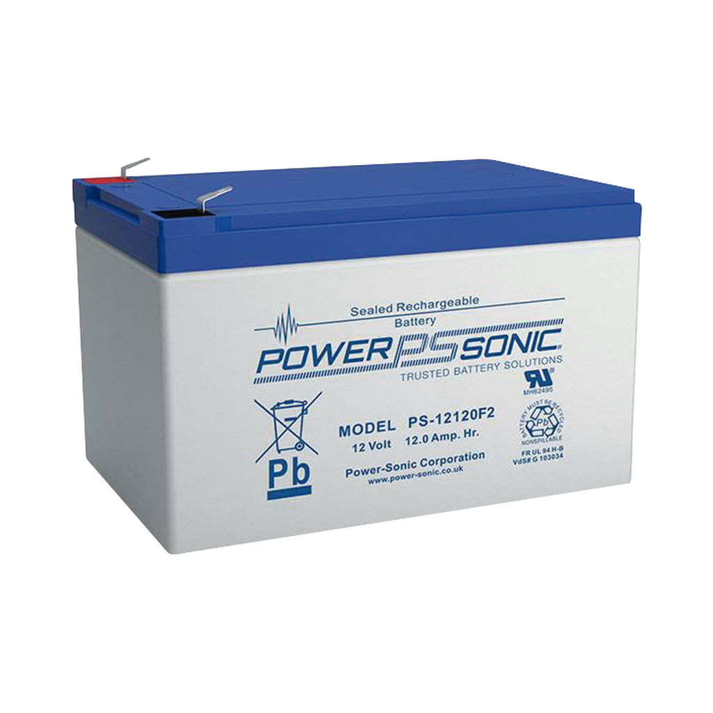 [PS-12120-F2] Batería 12V Recargable POWER SONIC PS-12120-F2 – 5 Años Vida Útil