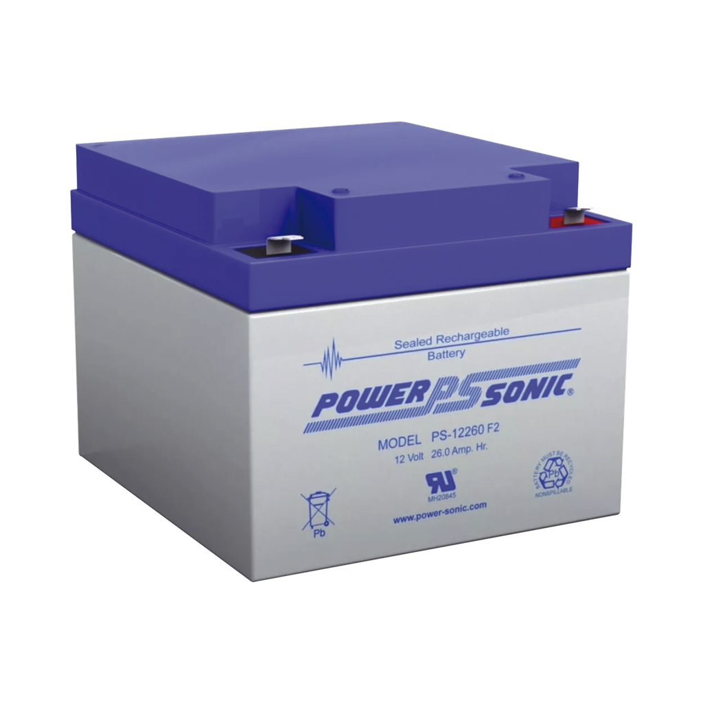 [PS-12260-F2] Bateria 12V, 26AH, Para Respaldo, Tecnologias AGM/VRLA, 5 AÒos Vida √ötil, Terminales F2, Reconocida UL