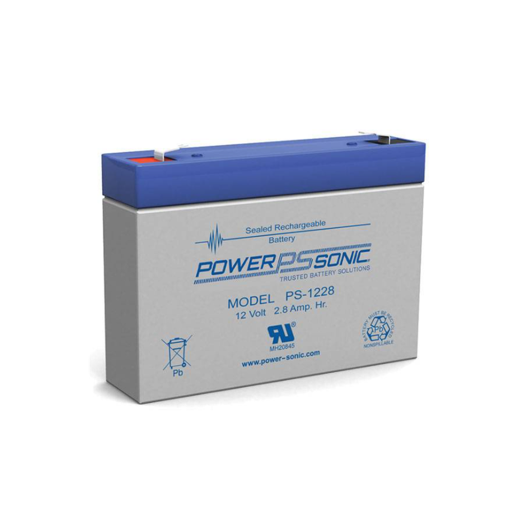 [PS-1228] Bateria 12V, 2.8AH, Para Respaldo, Tecnologias AGM/VRLA, 5 AÒos Vida √ötil, Terminales F1, Reconocida UL