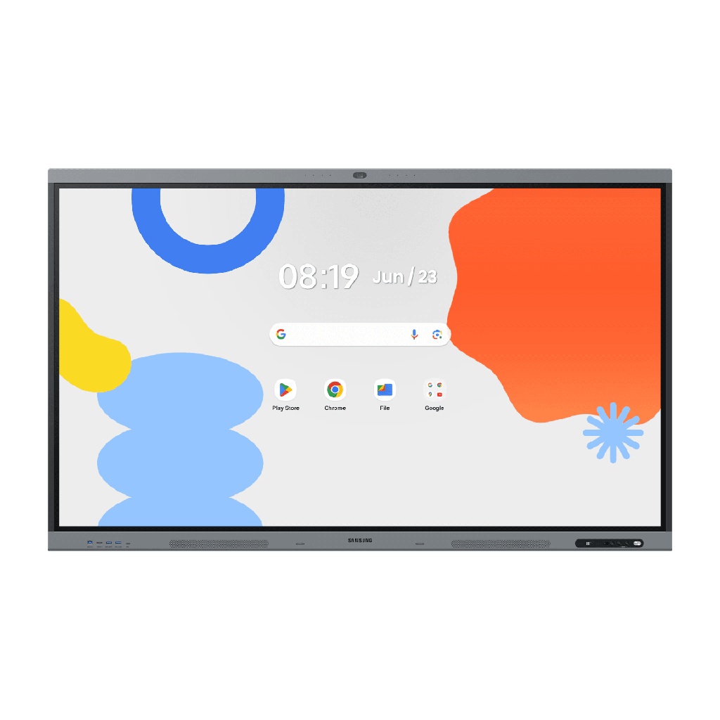 Pantalla Interactiva WAFX-P Series 75" 4K UHD 3840x2160 / Android 15 EDLA / Octa-core CPU / 48MP Camara Integrada / 8 Microfonos Far-Field / 50 Puntos Touch IR / WiFi 6 / 16GB RAM / 128GB Storage