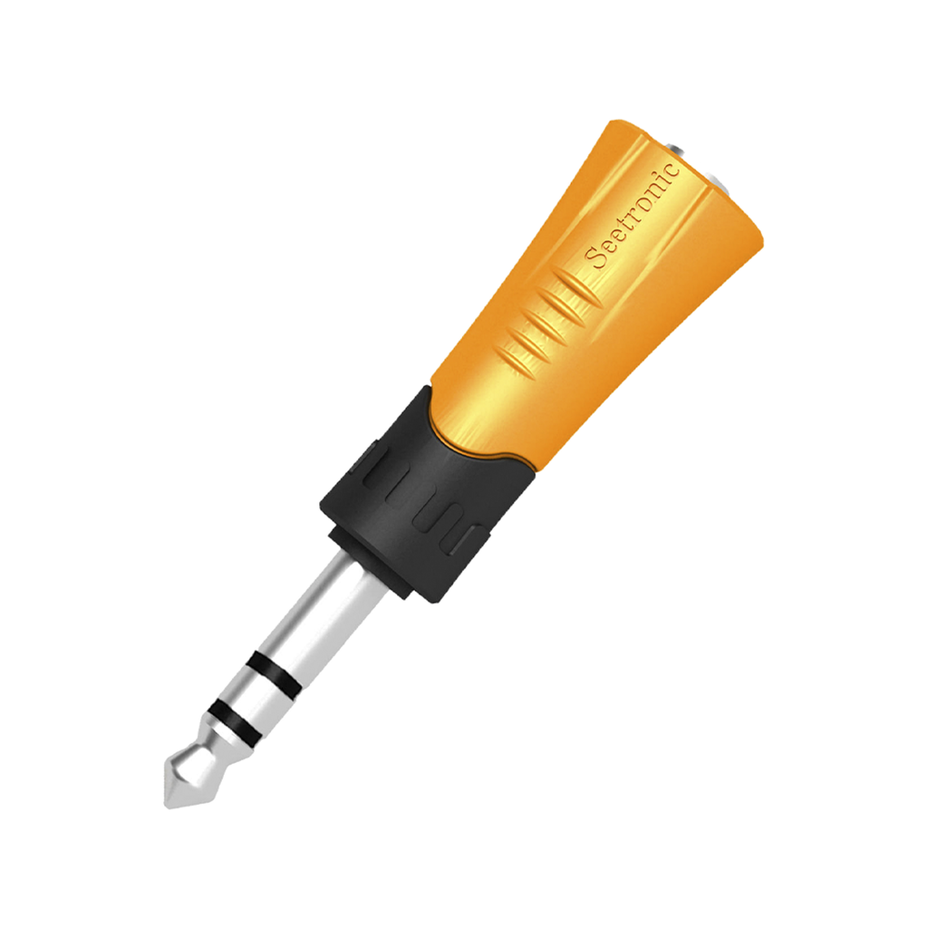 Conector Estéreo | 1/4in - Jack de 3.5 mm | Adaptador de Carcasa de Plastico - SEETRONIC MP3-MJF