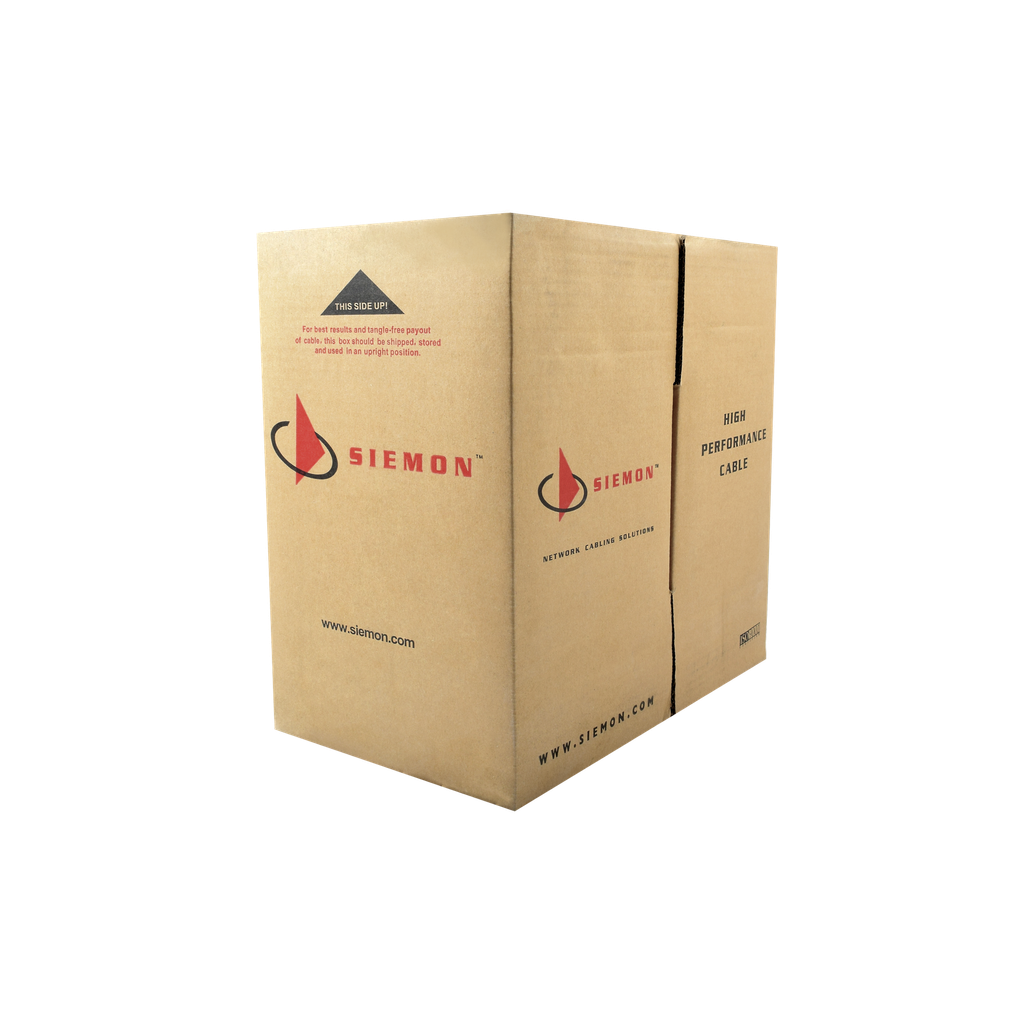 Bobina de Cable UTP Reelex, de 4 Pares, Alto Desempeño Cat6, PVC (CM), Color Azul, 23 AWG, 305 Metros (1000 Pies) - SIEMON 9C6M4-E3-06-RXA