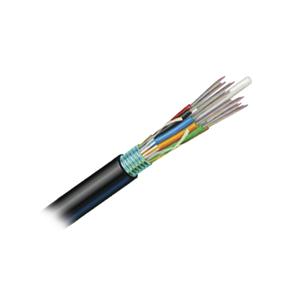 [9PE8C012G-E201A] Cable de Fibra Óptica de 12 Hilos, OSP (Planta Externa), No Armada, Gel, MDPE (Polietileno de Media Densidad), Monomodo OS2, 1 Metro (3.28 Pies) - SIEMON 9PE8C012G-E201A