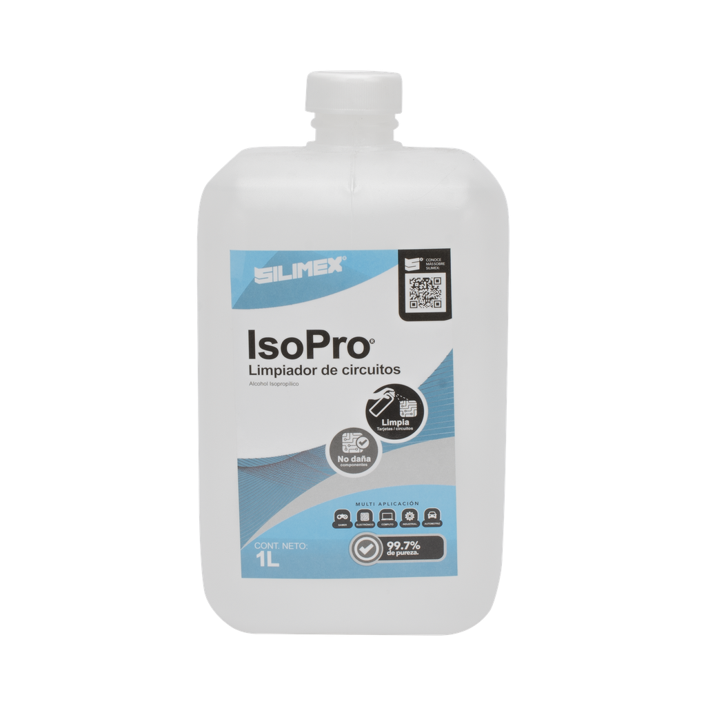 Alcohol Isopropilico para limpieza de equipos de video, fibra optica, computo, y equipo telefonico 1000 mL