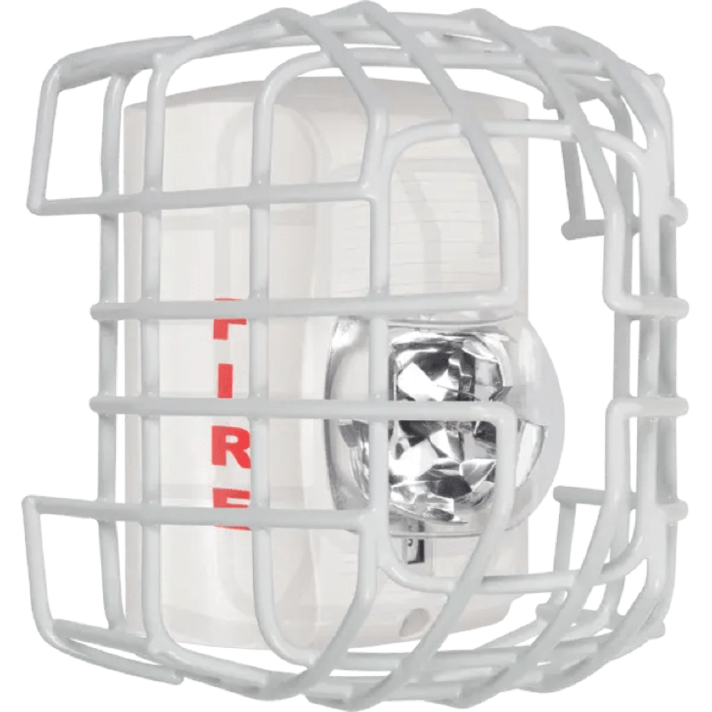 Protector De Rejilla Anti Vandalismo Y Golpes Accidentales, Color Blanco, Para Sirenas/Estrobos/Bocinas System Sensor, Montaje En Superficie, 7.49"Altox6.74"Anchox6.09"Profundidad