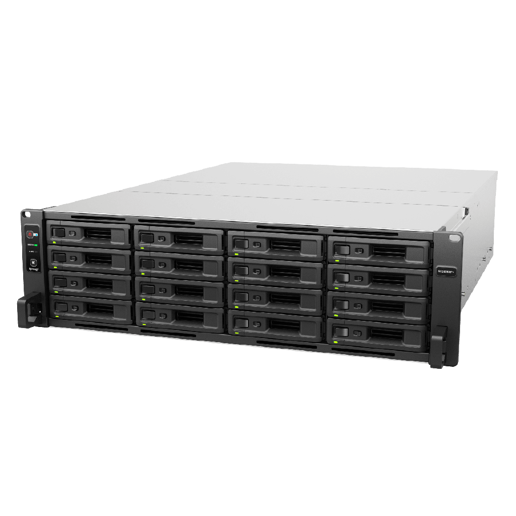 Servidor de Almacenamiento RackStation RS2825RP+ | 16 Bahias | 3U | Hasta 560 TB | Rendimiento 3,519/1,790 MB/s | Fuentes de Alimentacion Duales | Expansion PCIe | Compatible con Virtualizacion y Vigilancia.