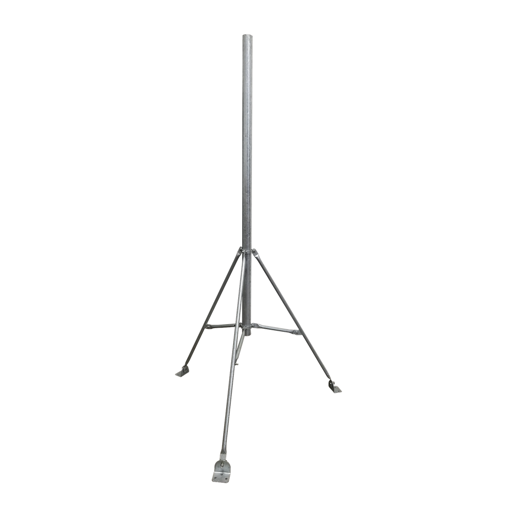 Tripie de con tubo de 2" para alcanzar 3 metros. Acero Galvanizado en Caliente.
