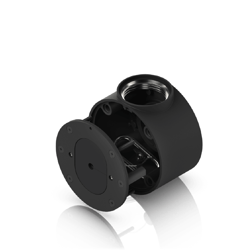 Camera Compact Junction Box ‚Äì Caja de Conexiones Antimanipulacion para Camaras Compactas Dome y Turret Color Negro