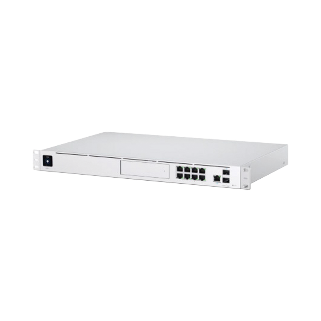UniFi OS Console: Dream Machine Pro, con 1 puerto WAN Gigabit RJ45, 1 puerto WAN 10G SFP+ / 8 puertos LAN Gigabit RJ-45, y una bahia de HDD 3.5" (No incluye HDD), Integra todas las aplicaciones UniFi