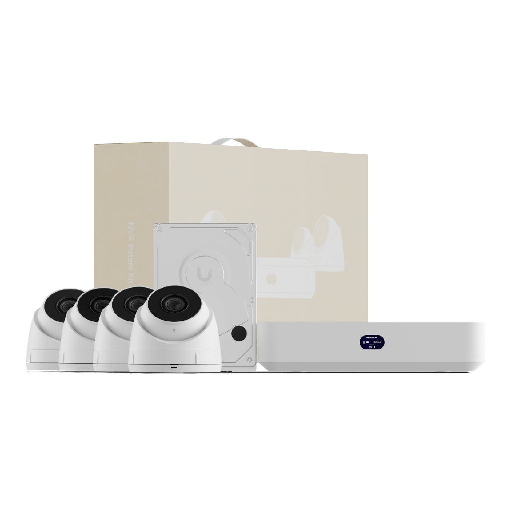 UniFi Protect UNVR Instant Kit ‚Äì Solucion Todo en Uno con NVR Instant, 4 Camaras G5 Turret Ultra y Disco Duro de 1 TB para una Configuracion Rapida y Sencilla